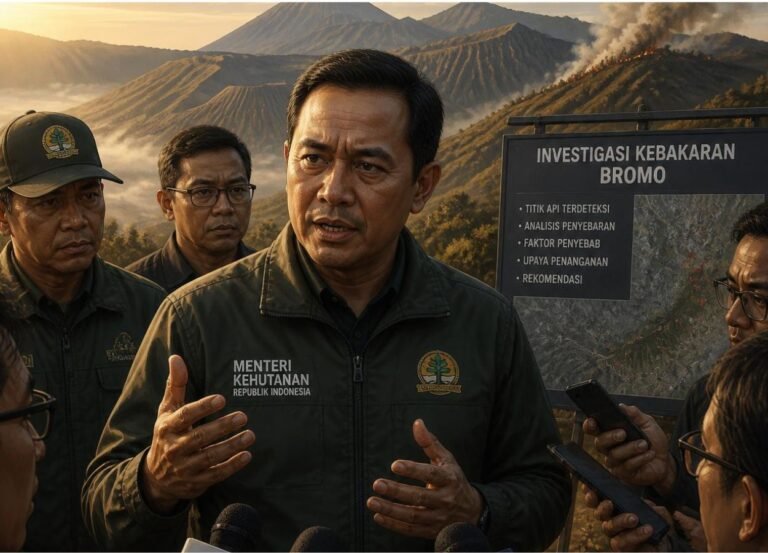 Menhut Serahkan Penyelidikan Kebakaran Bromo kepada Aparat